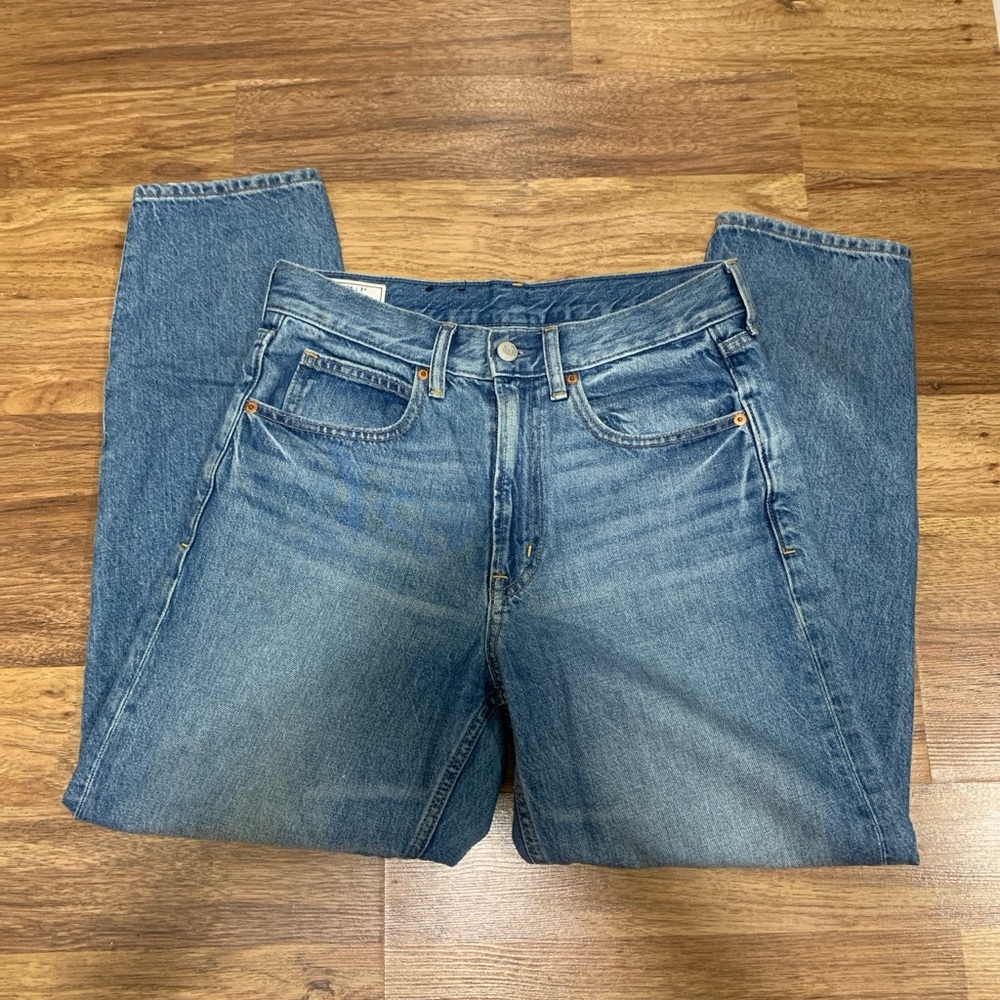 GAP Women's Medium Blue Barrel Leg Jeans - Picture 4 of 5